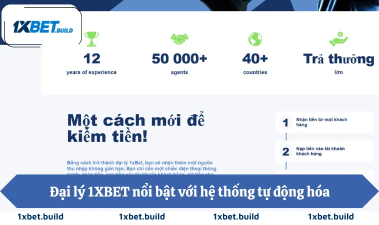 Đại lý 1XBET nổi bật với hệ thống tự động hóa và minh bạch tài chính